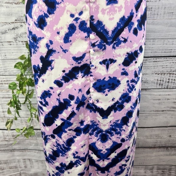 Laundry Shelli Segal Skirt size Medium Purple Blue Long Maxi Peasant Boho Hippie - Picture 10 of 16